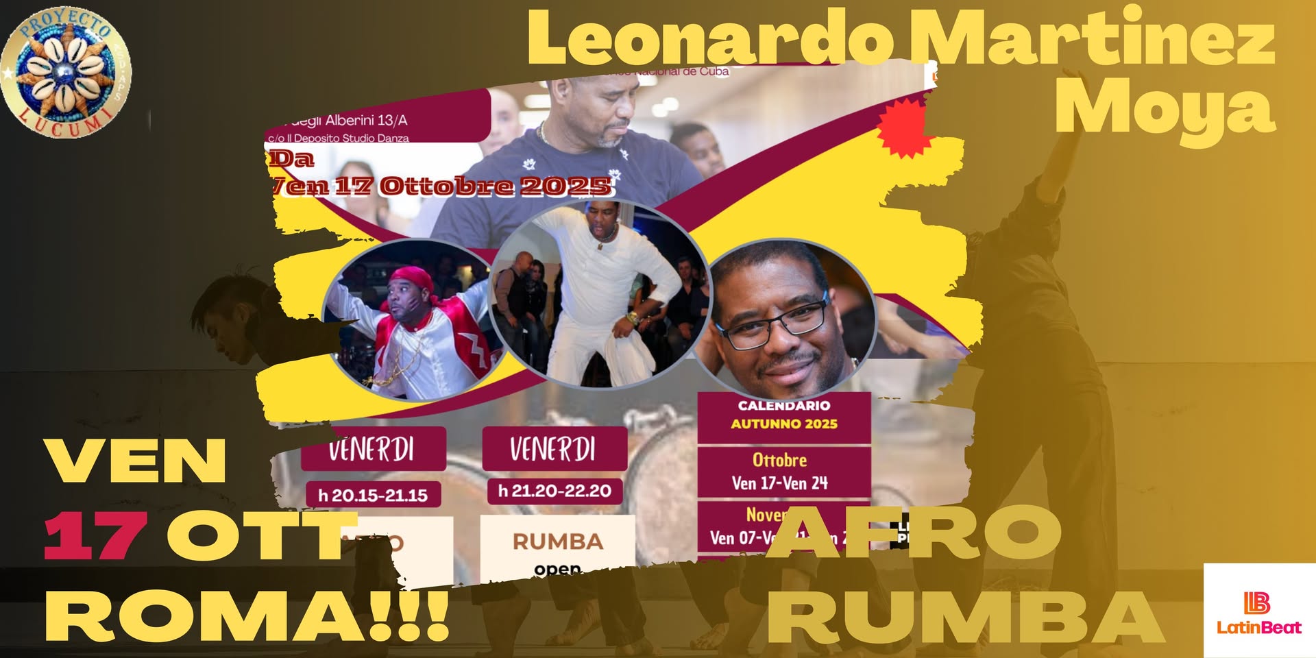 AFRO E RUMBA CON IL PROF LEONARDO MARTINEZ MOYA A ROMA !!!