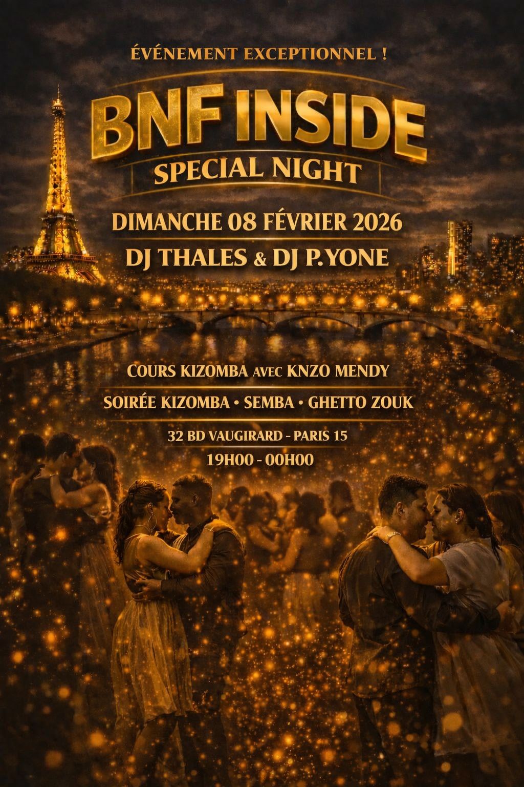 🔥 BNF INSIDE IS BACK 🔥 DIM 08 FEV 2026 💥 Le retour de la soirée culte au cœur de Paris 15e 💥