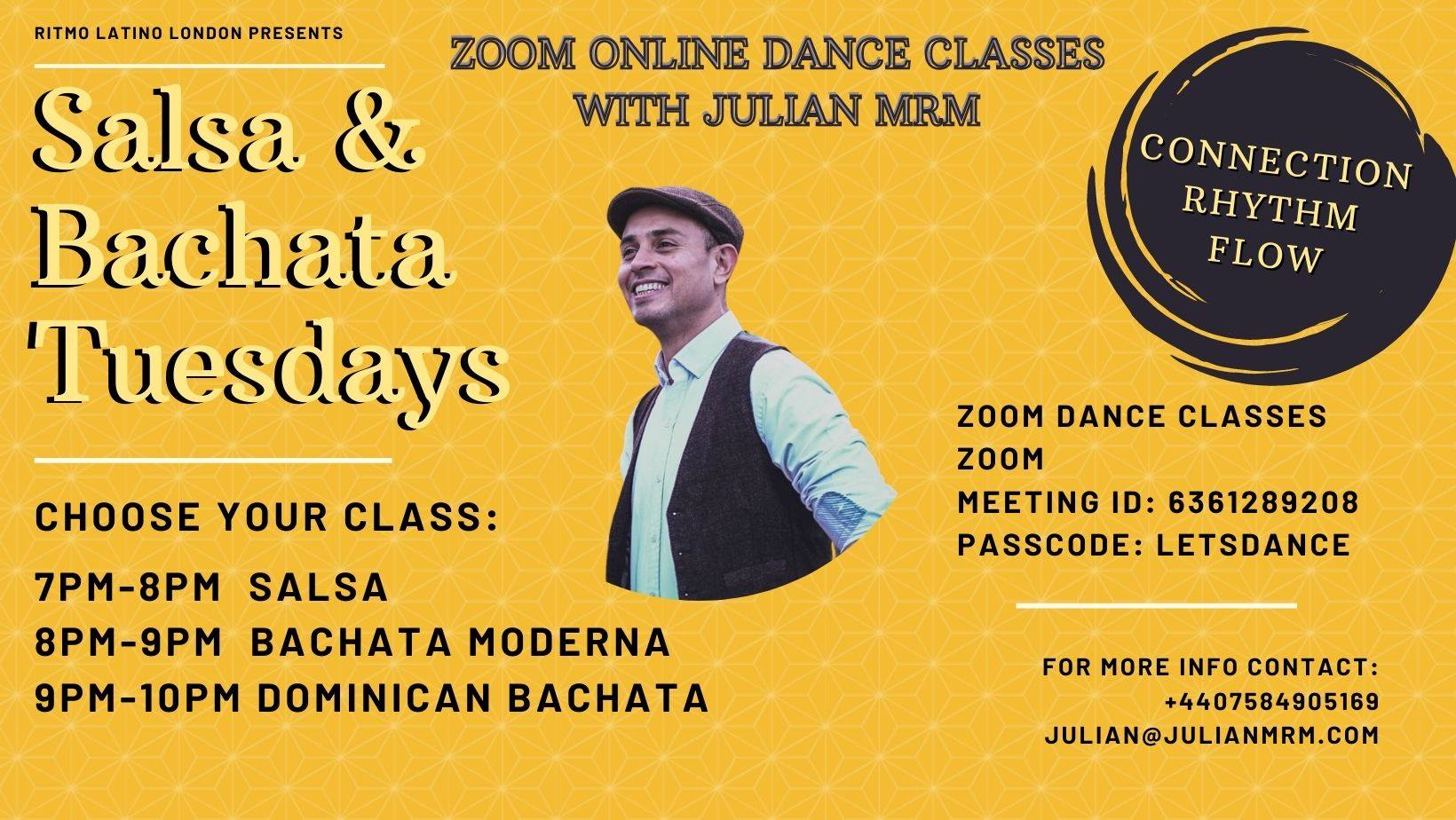 SALSA & BACHATA TUESDAYS - ZOOM DANCE CLASSES