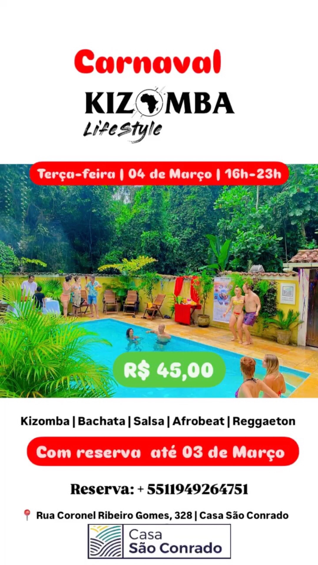 Carnal Kizomba Pool Party Rio de Janeiro