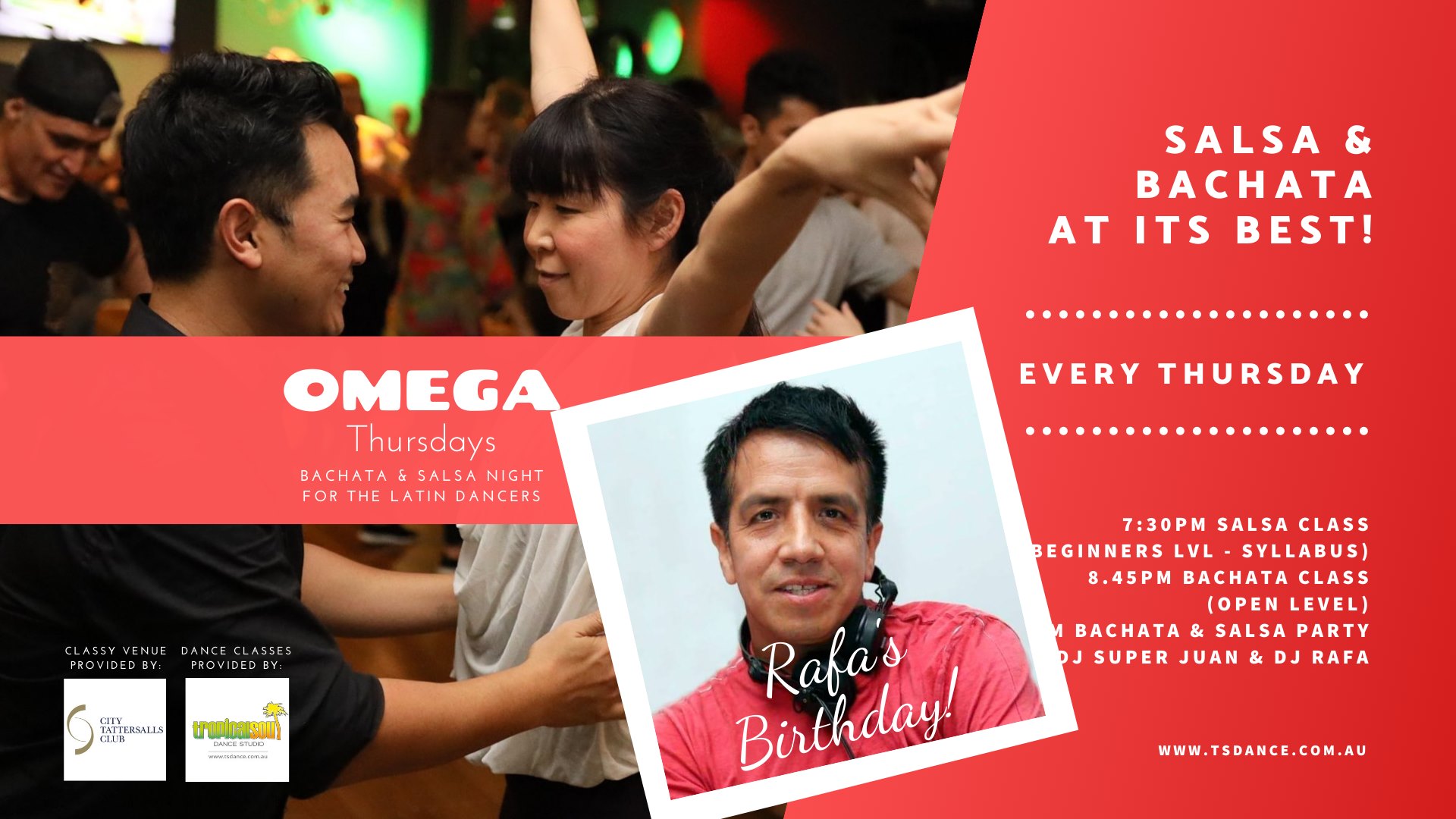 OMEGA Thursdays - 3 Salsas & 2 Bachatas Night - For the Dancers