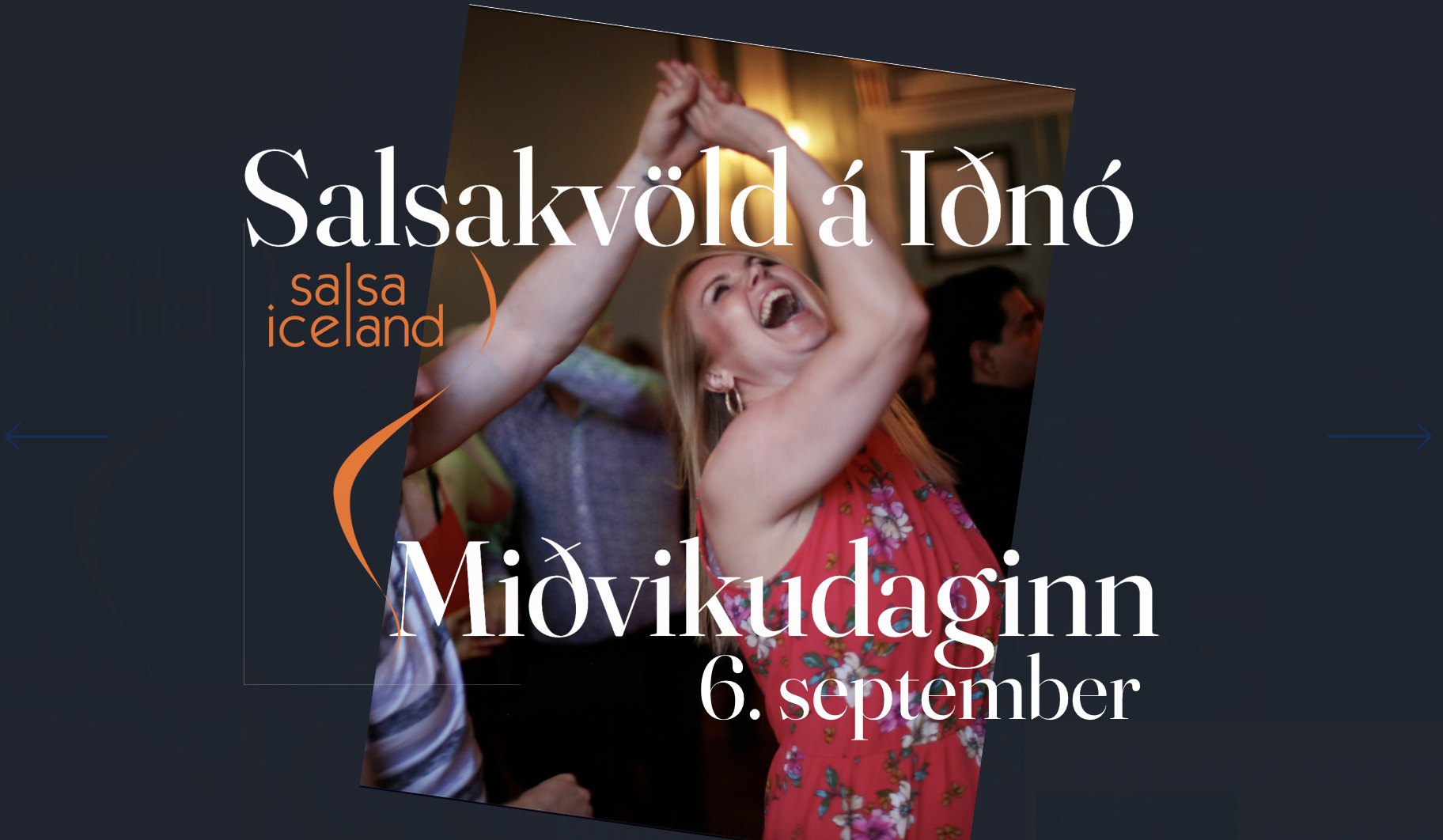 SalsaIceland salsakvöld með ókeypis prufutíma fyrir byrjendur kl. 19:00-20:00