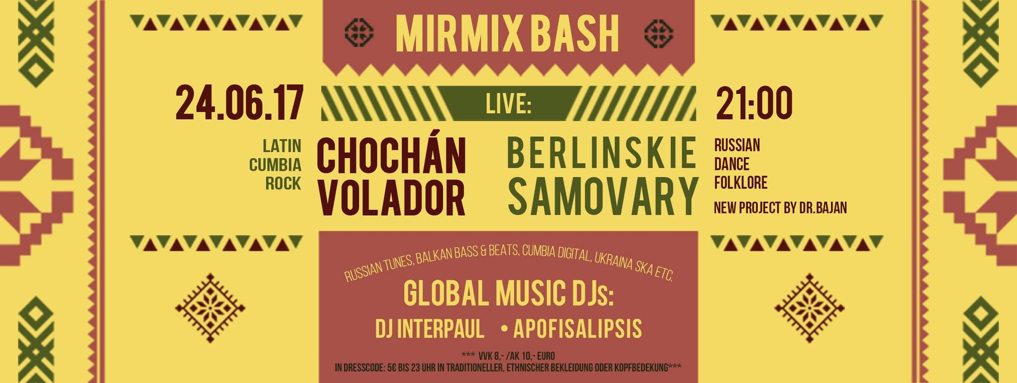 Mirmix Bash mit Chochán Volador & Berlinskie Samovary + DJs