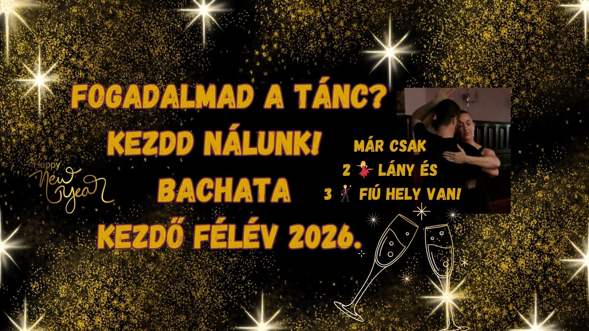 đ Fogadalmad a tĂĄnc? Kezdd nĂĄlunk!đș Bachata kezdĆ fĂ©lĂ©v januĂĄrtĂłl jĂșniusig