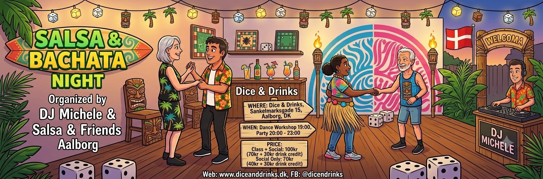 bachata class and salsa bachata kizomba party