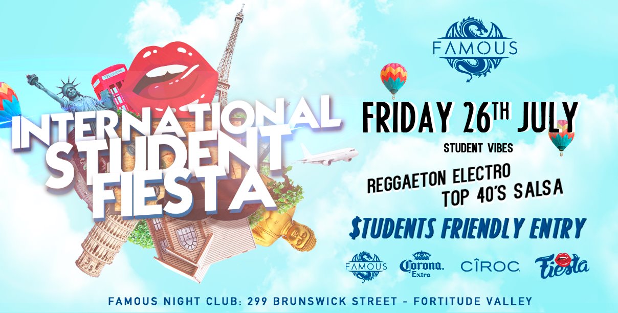 International Student Fiesta - Famous Brisbane Friday 26 JULY