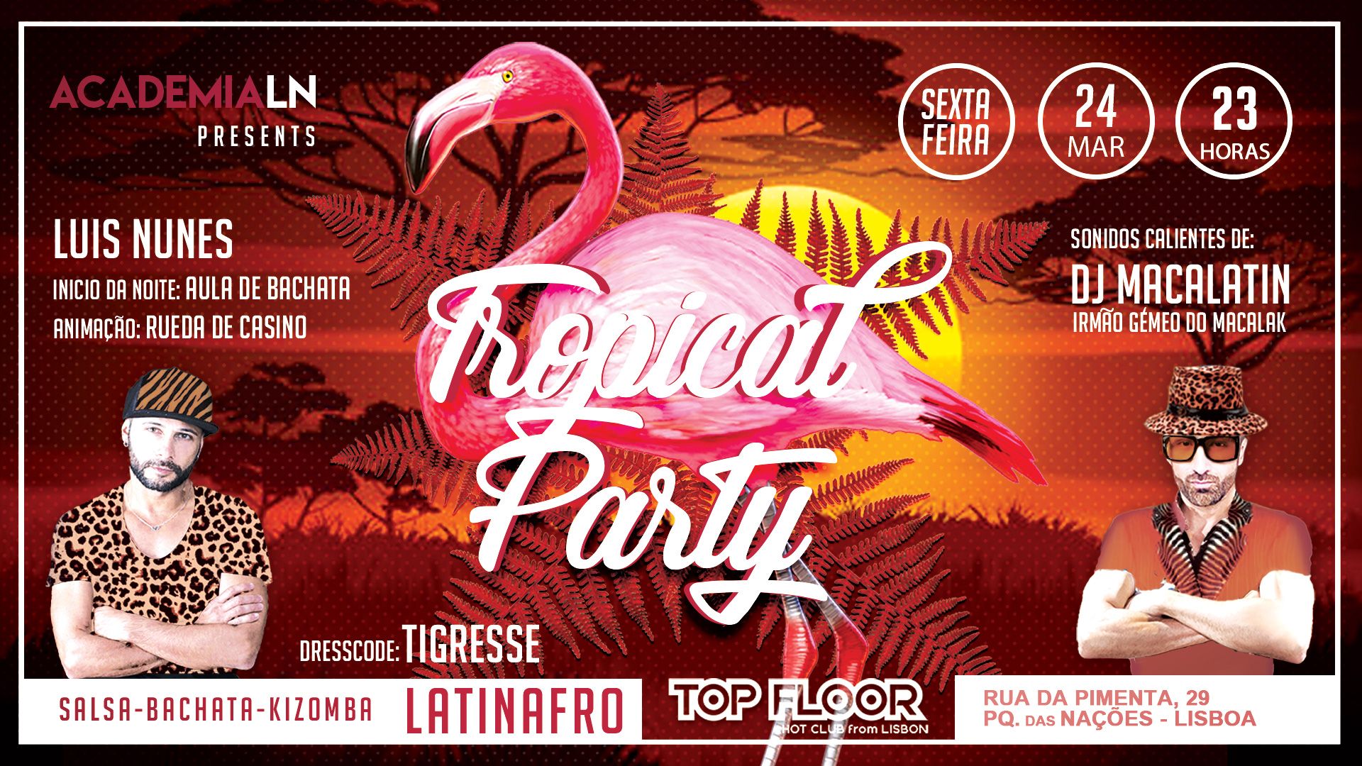 ★★ ★★ TROPICAL PARTY - LATINAFRO 24 Março no TOP FLOOR ★★ ★★