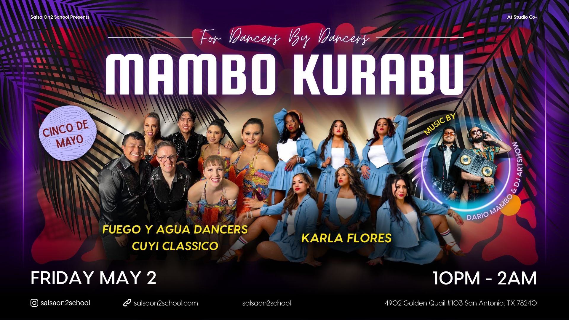 Salsa & Bachata Social: Performance by Karel Flores SA& FYA Dancers,