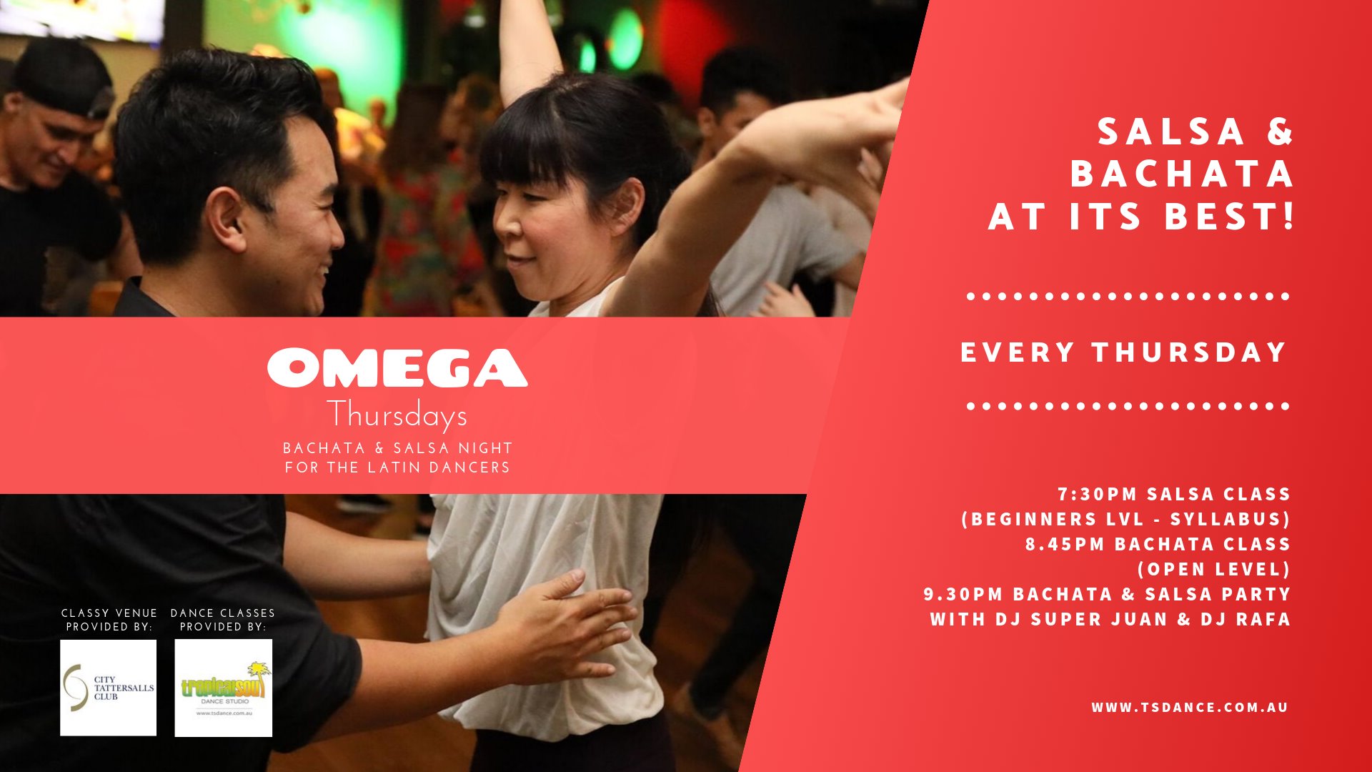OMEGA Thursdays - Salsa & Bachata Night - For the Latin Dancers