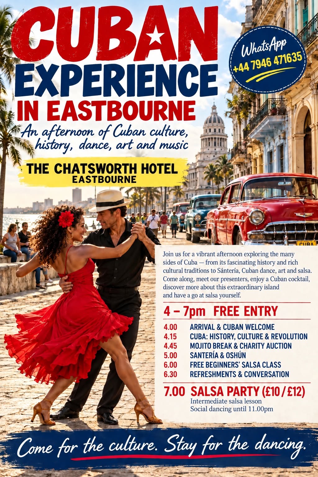 Cuban cultural experience - plus PARTY! Sat 24 Oct