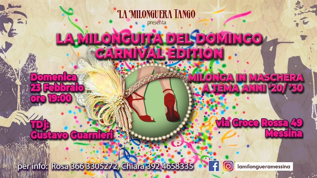 La Milonguita del Domingo *Carnival Edition* Messina 23 Febbraio