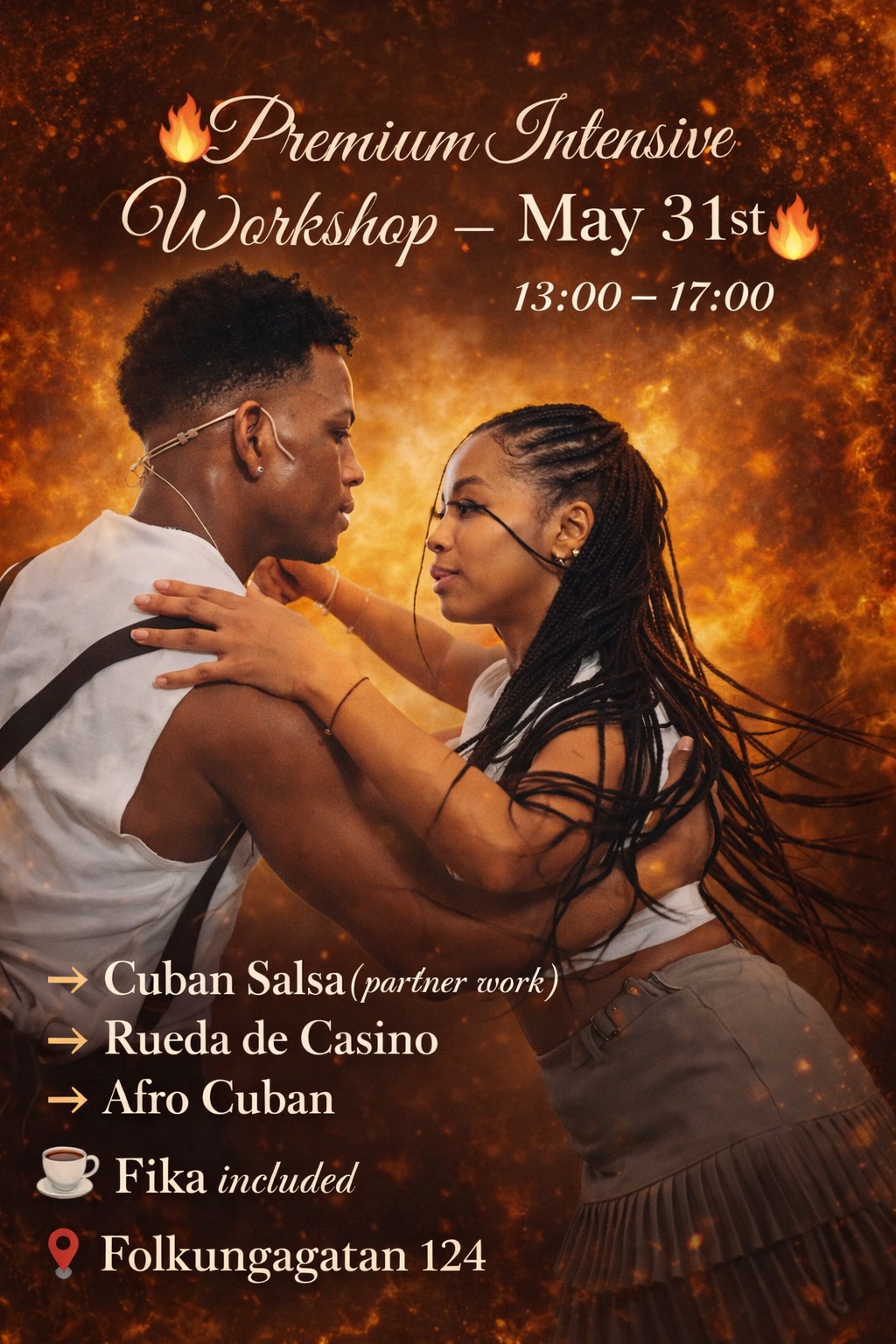 Premium Intensive Workshop CUBAN SALSA RUEDA DE CASINO AFROCUBAN FIKA BJUDNING