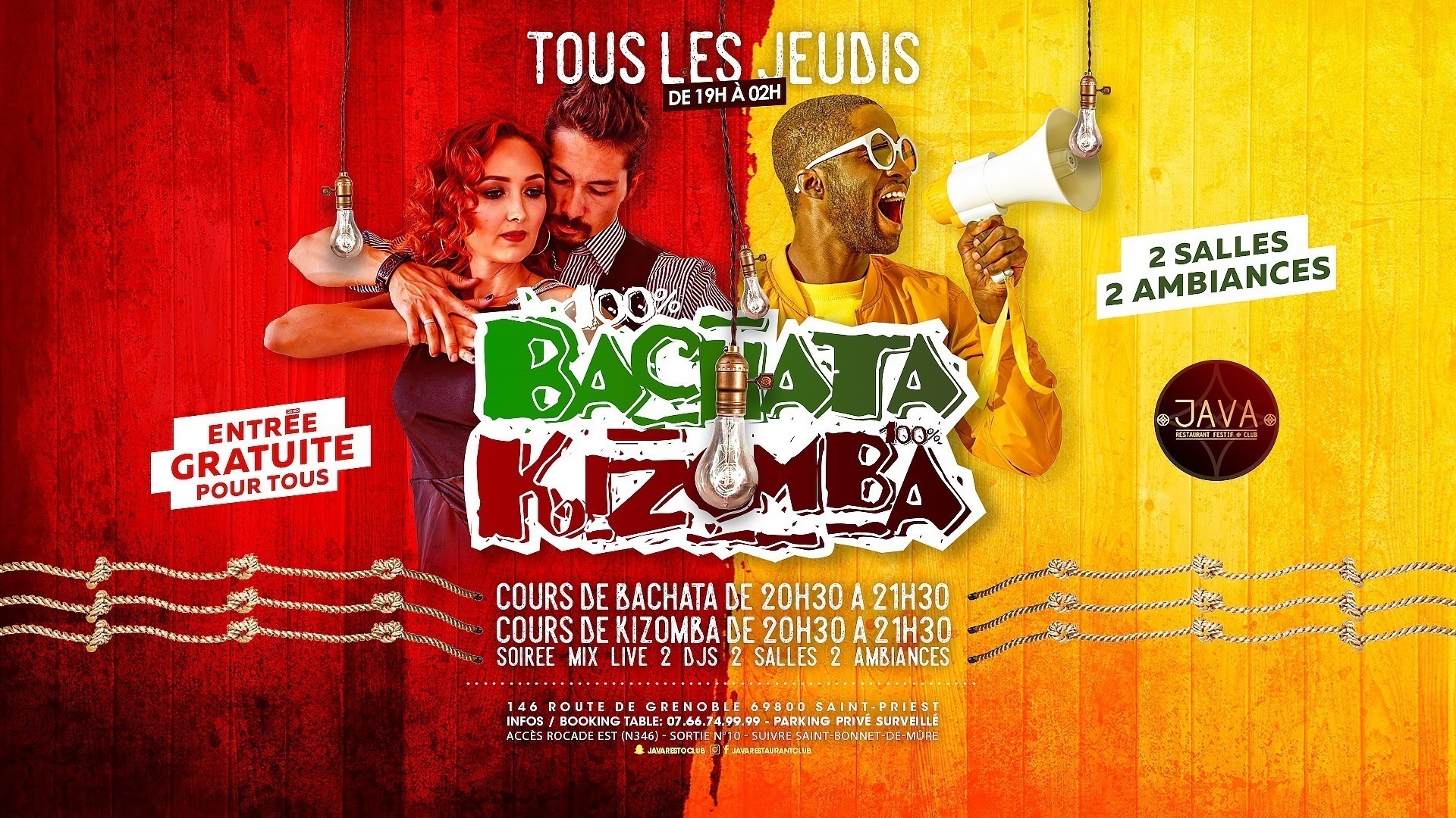Les Jeudis 100% Bachata & 100% Kizomba du Java