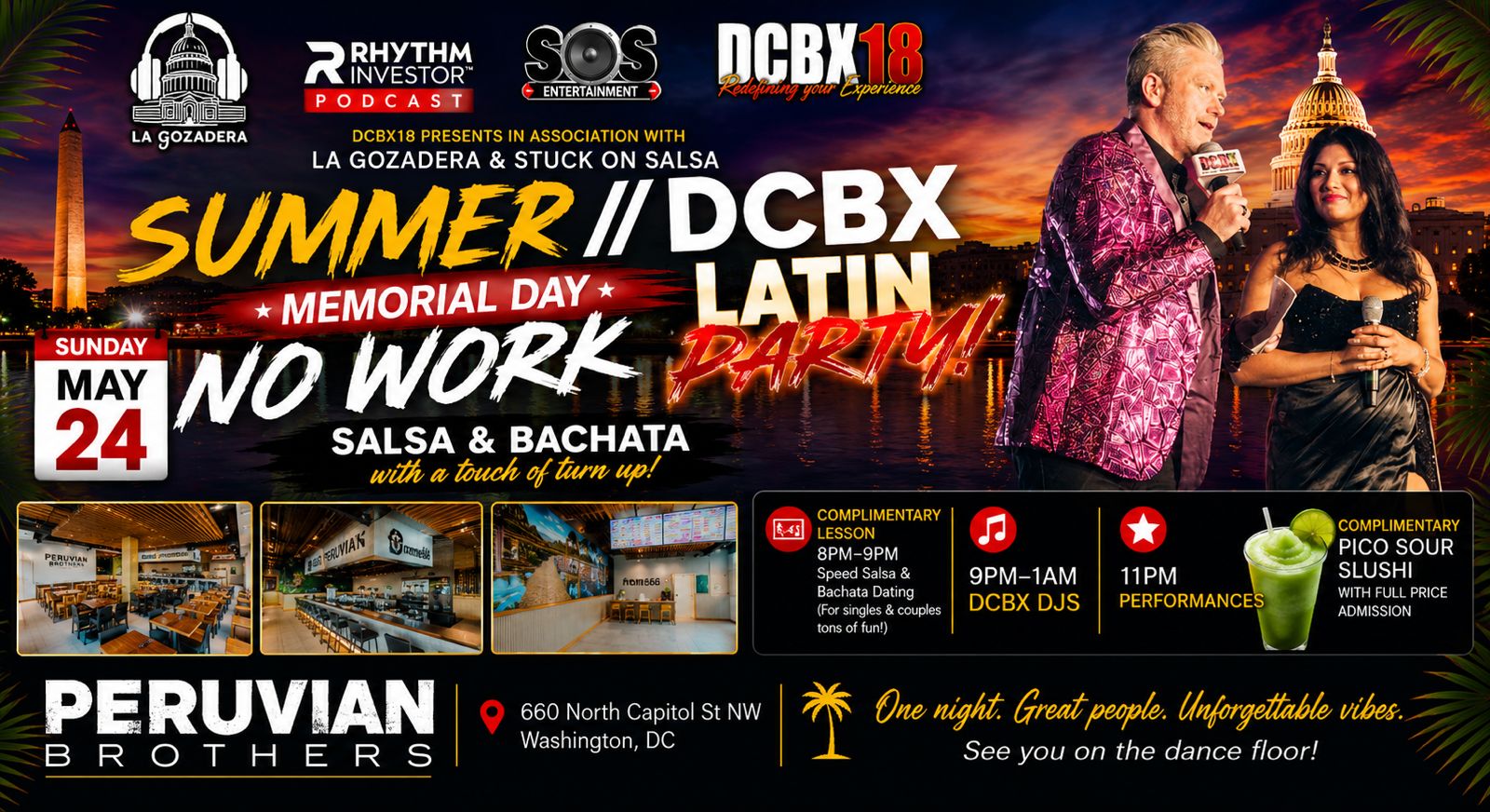 SUMMER DCBX18: Memorial Day NO WORK Latin Party