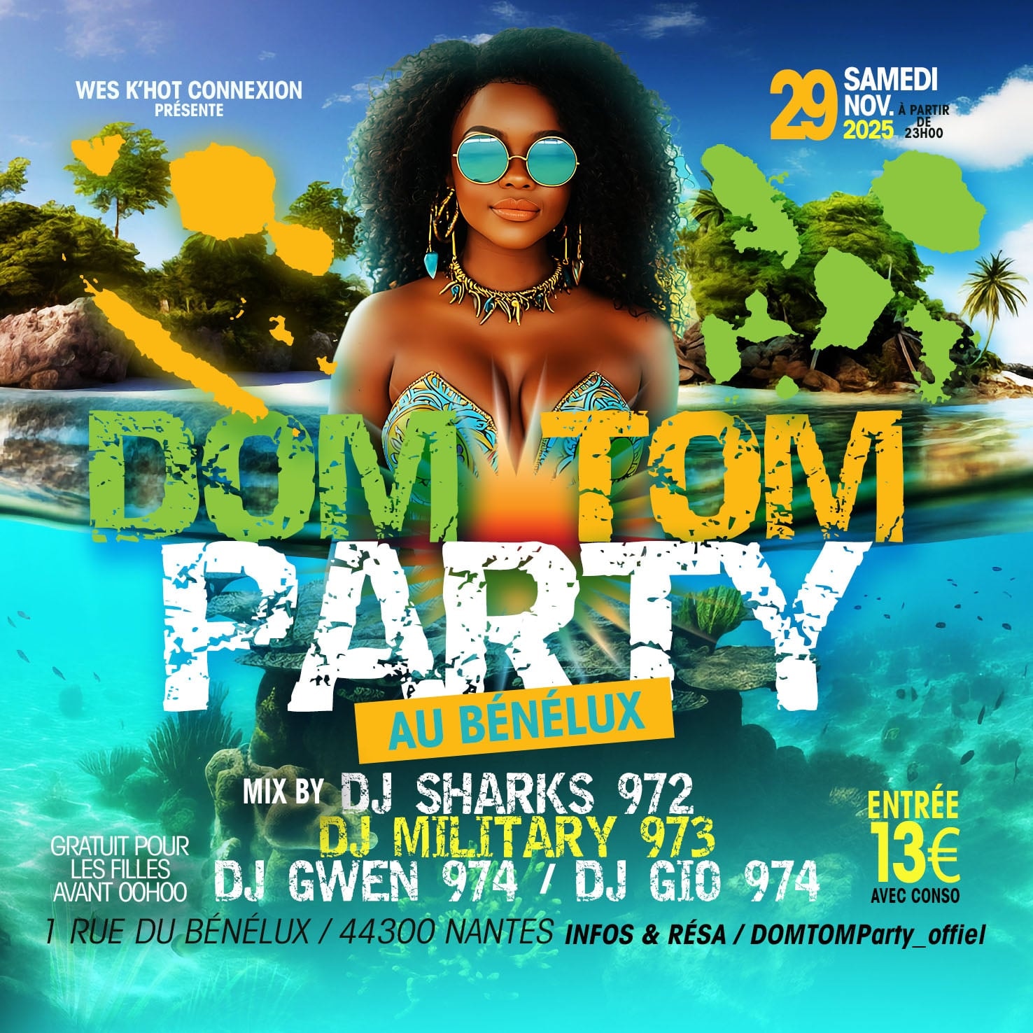 DOM TOM PARTY AU BENELUX A NANTES