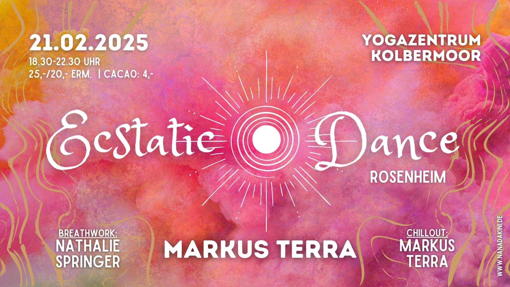 Ecstatic Dance Rosenheim ✦ MARKUS TERRA ✦ Breathwork: Nathalie Springer Chillout: Markus Terra