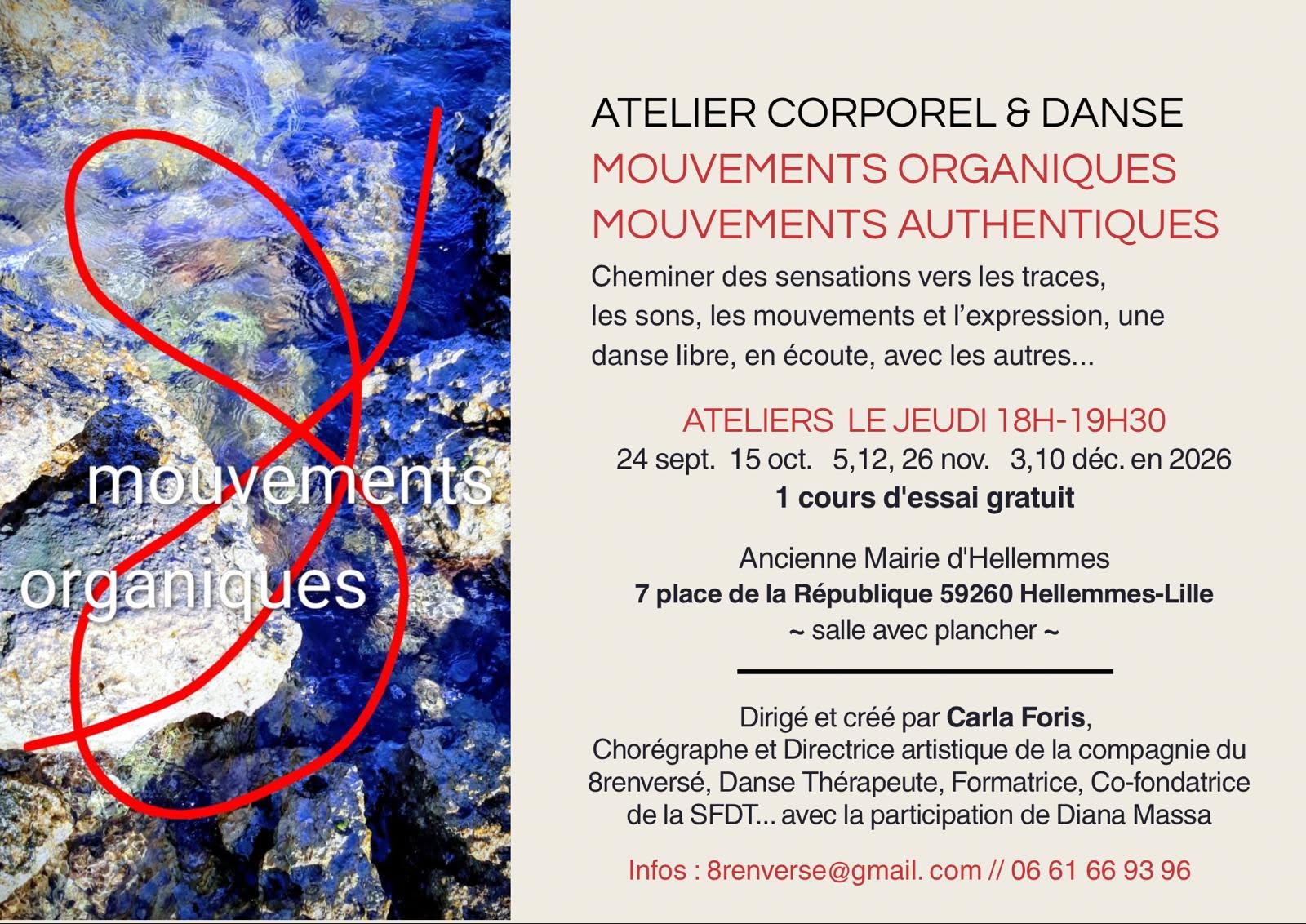 MOUVEMENTS ORGANIQUES Atelier corporel et danse