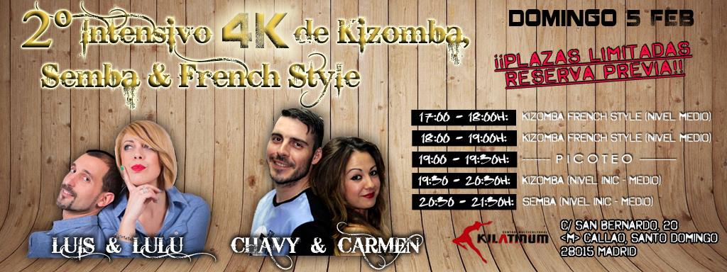 2º Intensivo 4K de Kizomba, Semba & Frech Style en Kilatinum