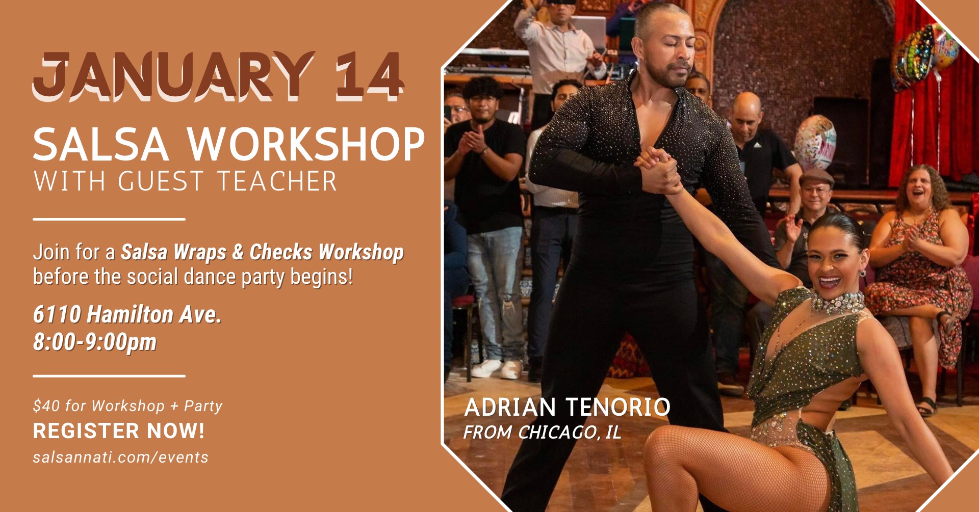 Pre-Party Dance Workshop with Adrian Tenorio!