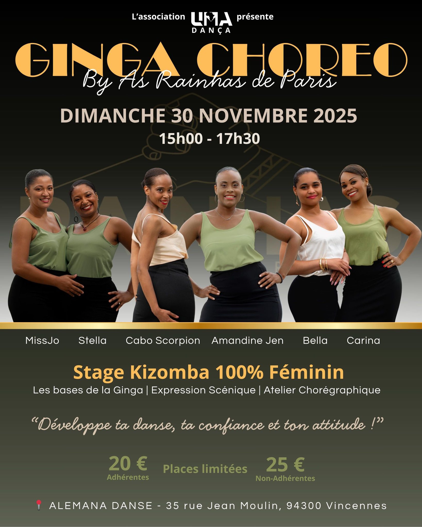 Stage Ginga Choréo Kizomba 100% Féminin