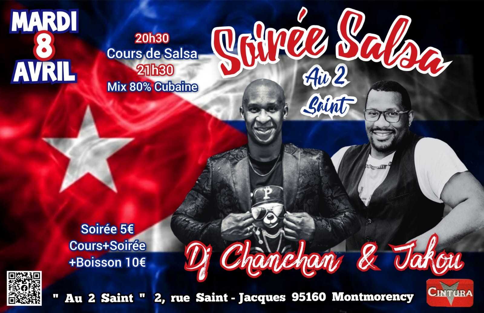 DJ CHANCHAN : Mensuelle Salsa Cubaine Au 2 Saint