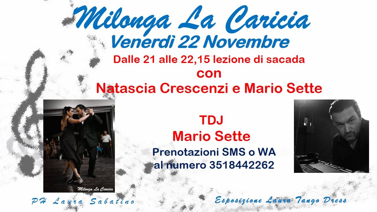 Grande serata alla Milonga La Caricia