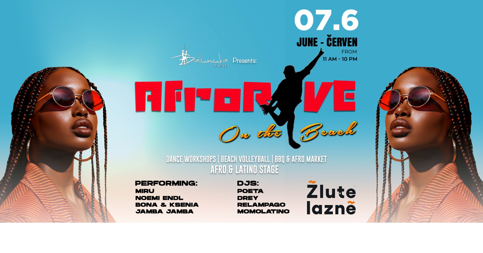 Open-air AfroRave Beach Party Afro & Latino Stage