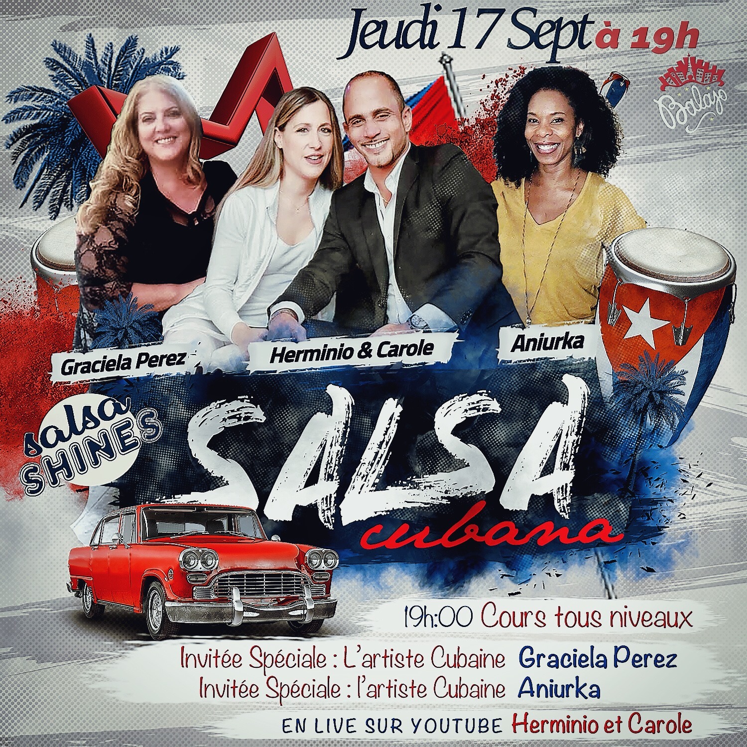 Cours de Salsa Shines en Live avec Herminio & Carole