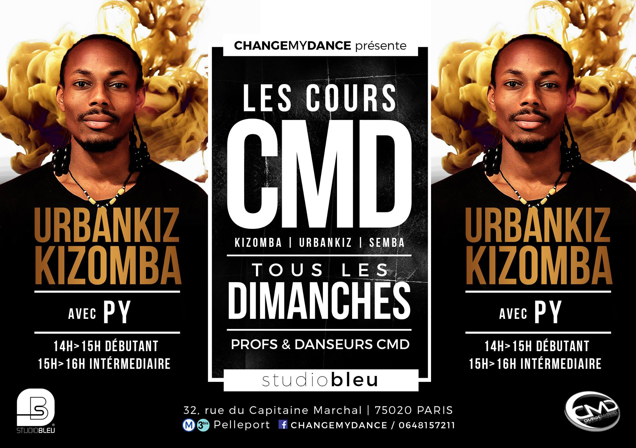 PY Urbankiz Kizomba Changemydance Dimanche Studio Bleu Paris 20 Eme