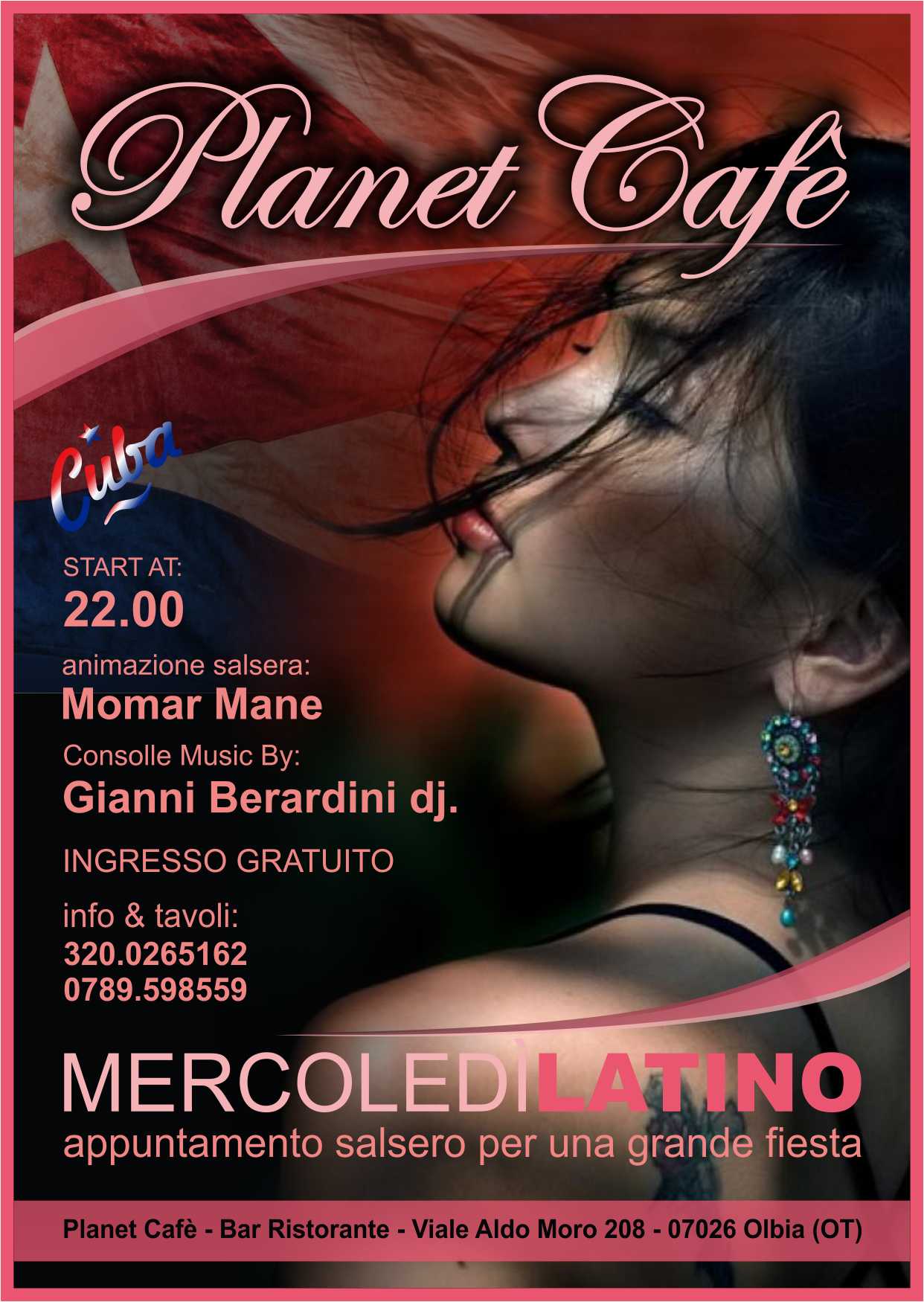 PLANET CAFÈ IL MERCOLEDÌ LATINO A OLBIA