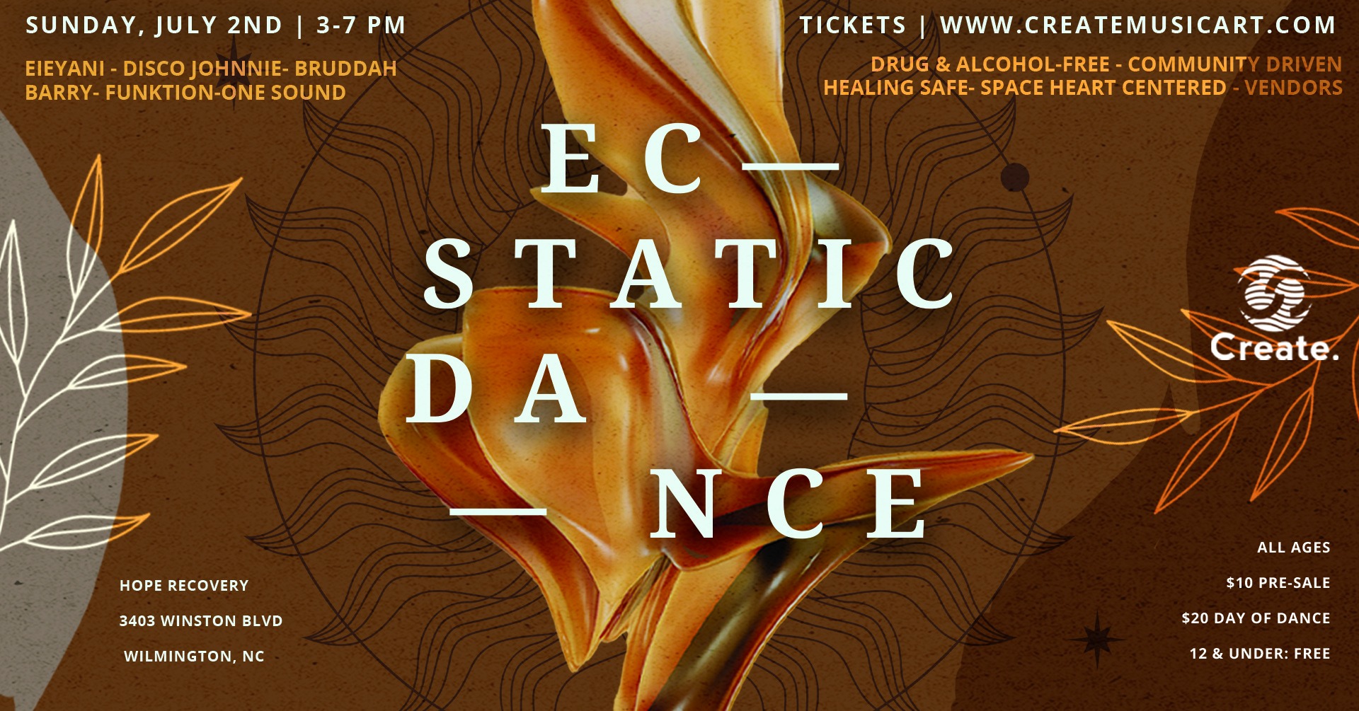 Ecstatic Dance Sunday, July 2nd @ Hope Recovery
