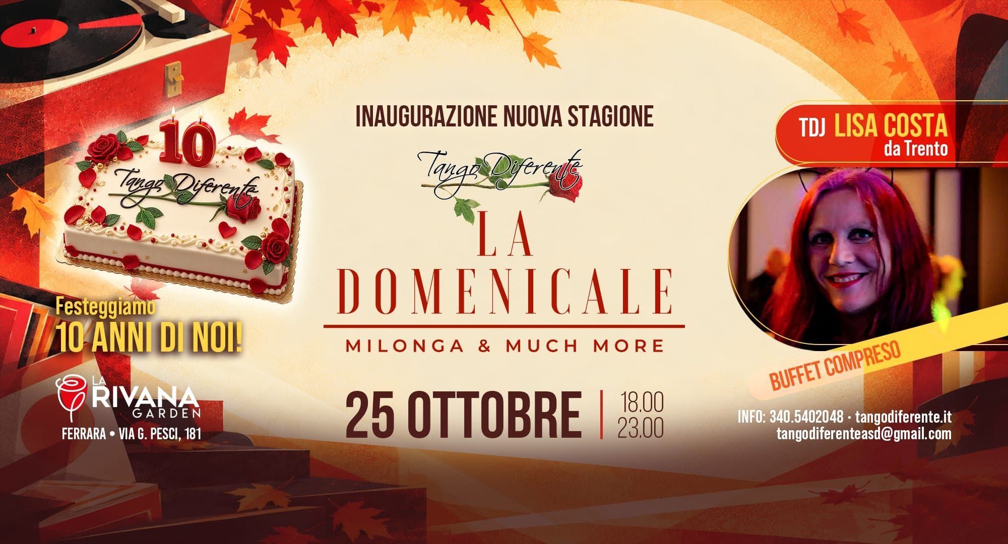 Grande Inaugurazione "La Domenicale" a Ferrara con Tdj Lisa Costa