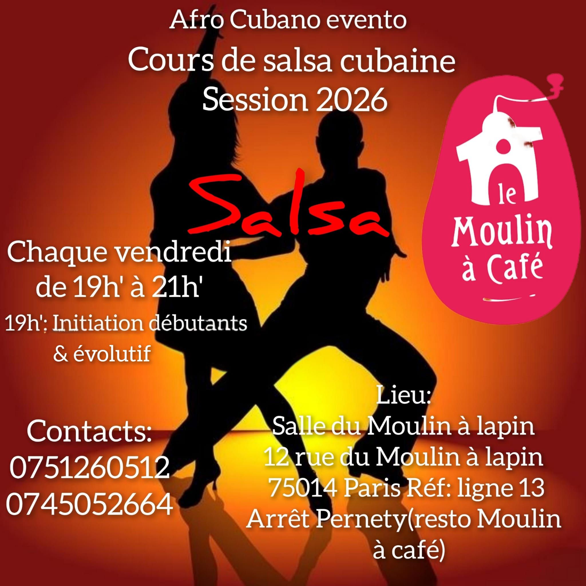 cours de salsa Cubaine au moulin à café