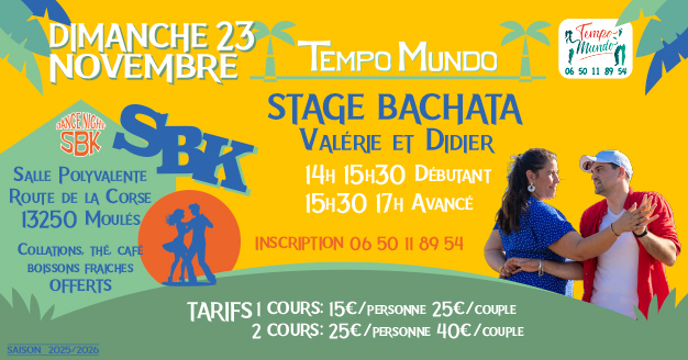 Stage de Bachata Evolutif