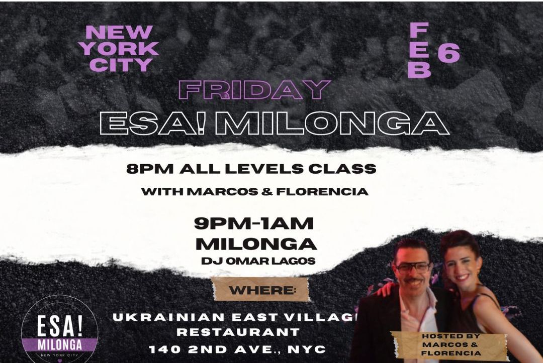 ESA! Milonga NYC Friday Tango Nights