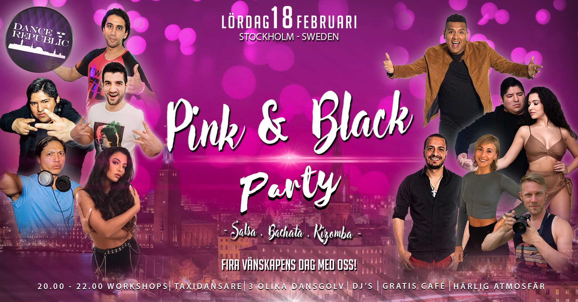 Dance Republic pink & black party! Lördag 18 Februari
