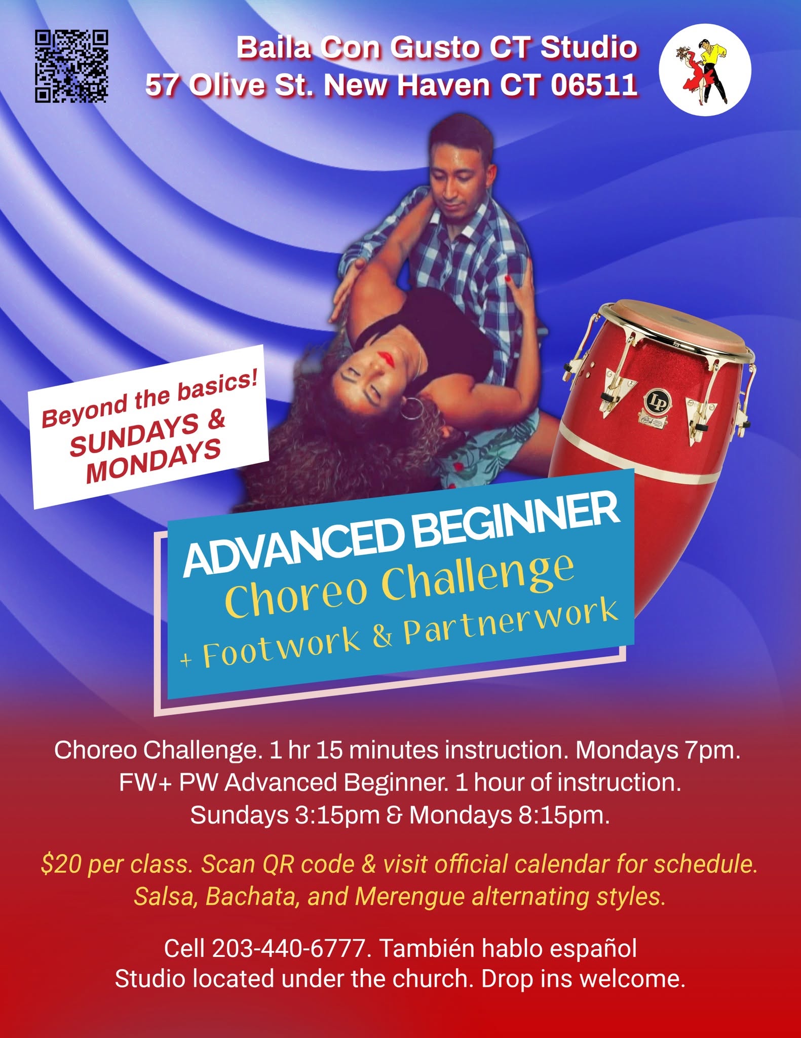 Advanced Beginner: Choreo Challenge & Footwork + Partnerwork Classes