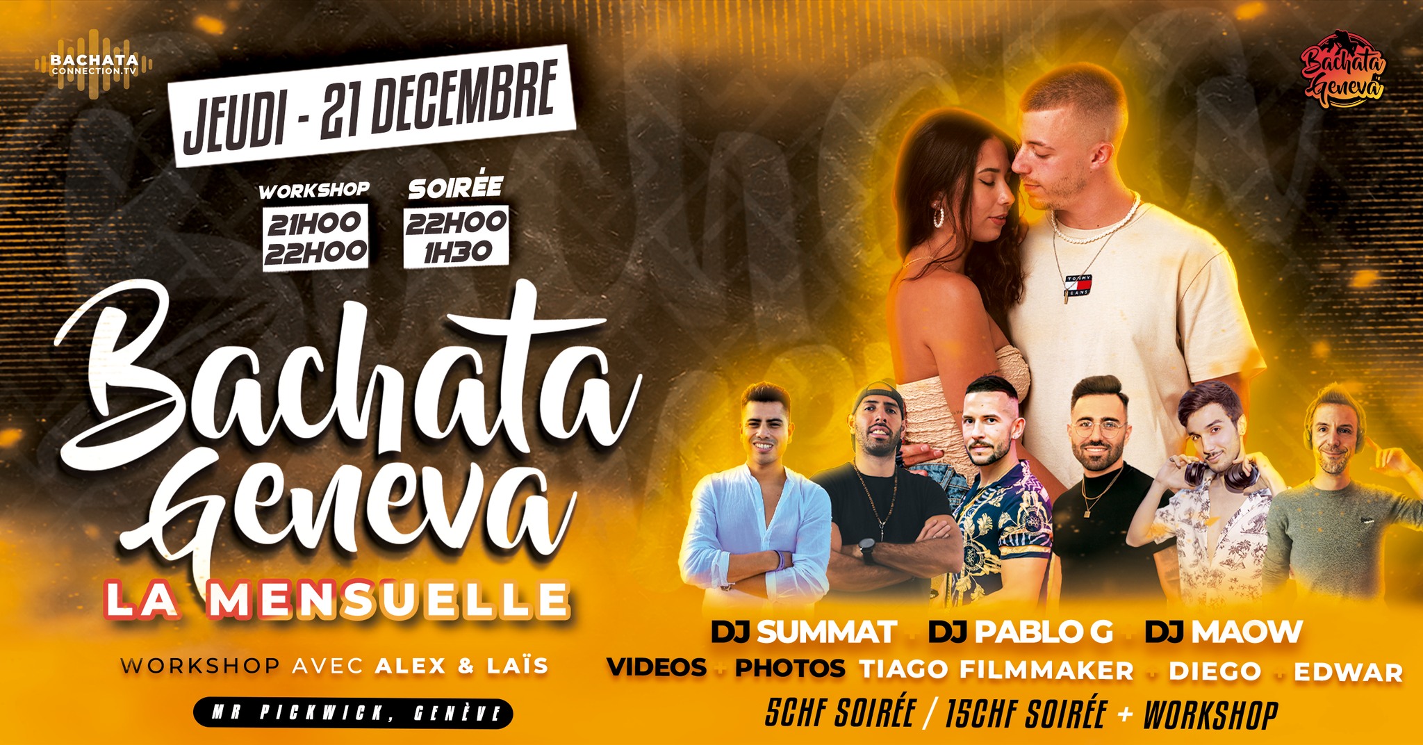 La Mensuelle Decembre - Bachata Geneva