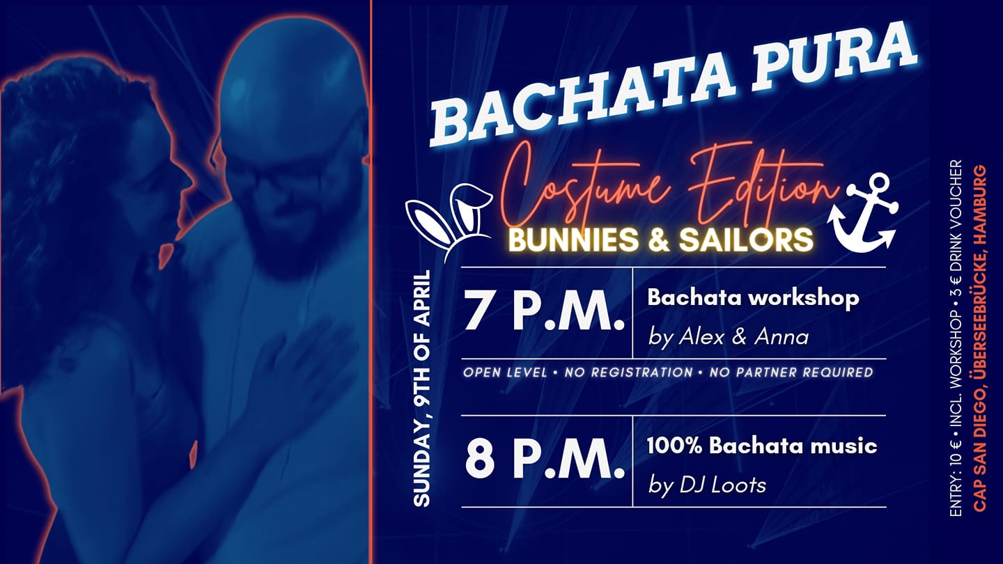 Bachata Pura Costume Edition: 🐰Bunnies & Sailors ⚓ NEW LOCATION