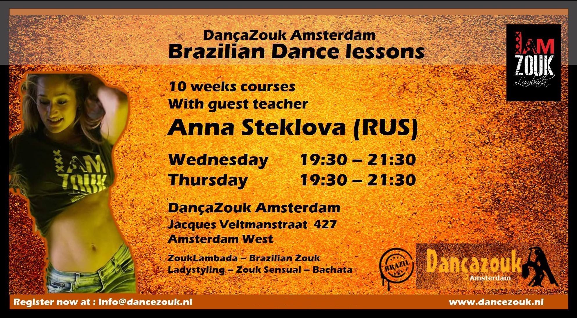 Brazilian Dance Classes by Anna Steklova (Rus) in Amsterdam