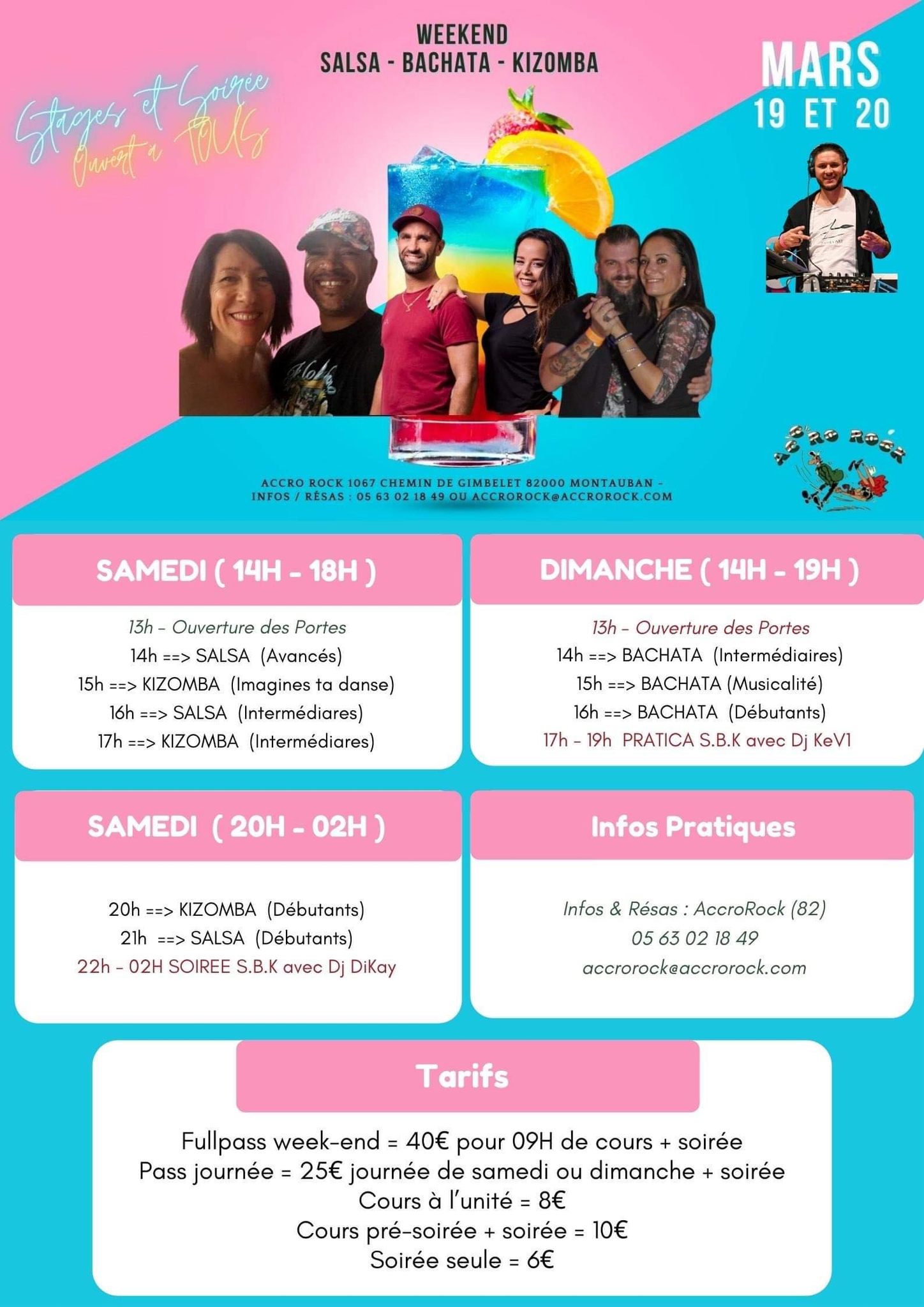 Weekend S.B.K AccroRock Montauban (82) - Ouvert à Tous !