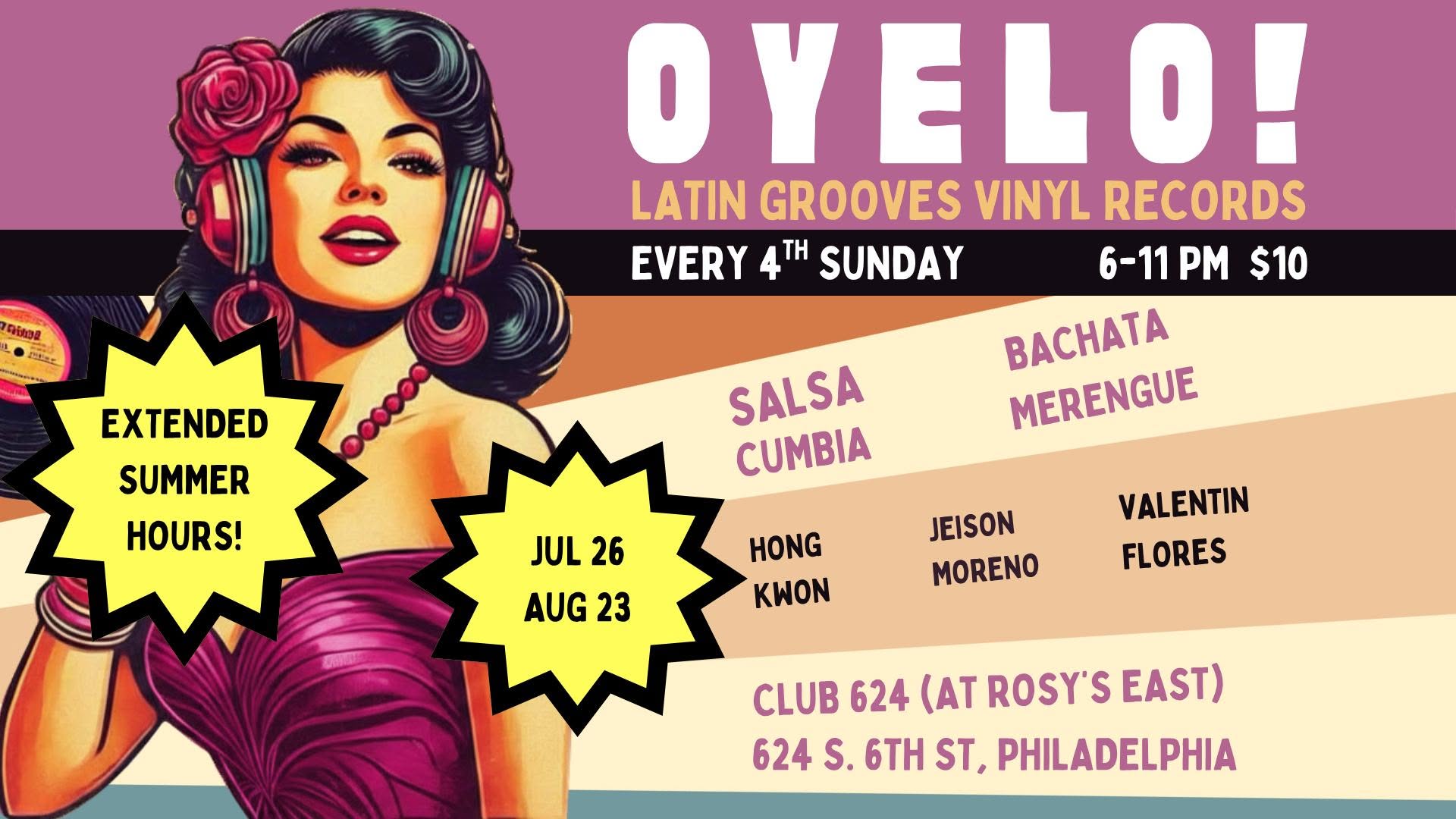 OYELO! July Edition - Latin Vinyl Grooves