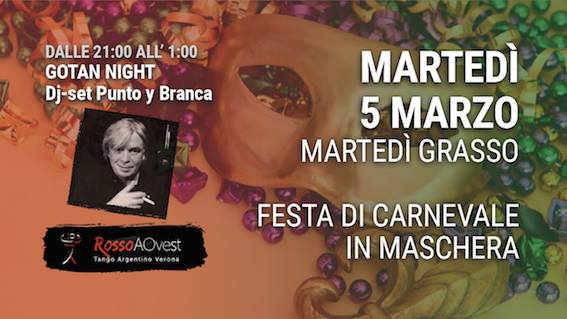 Gotan Night di carnevale - martedì grasso a RossoAOvest