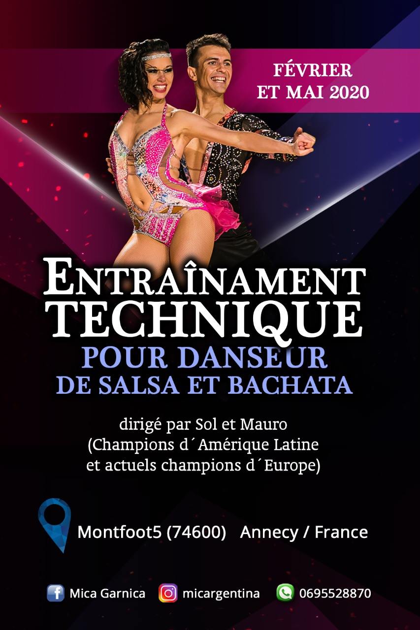 Stages + Entraînement de Salsa et Bachata avec Sol et Mauro!