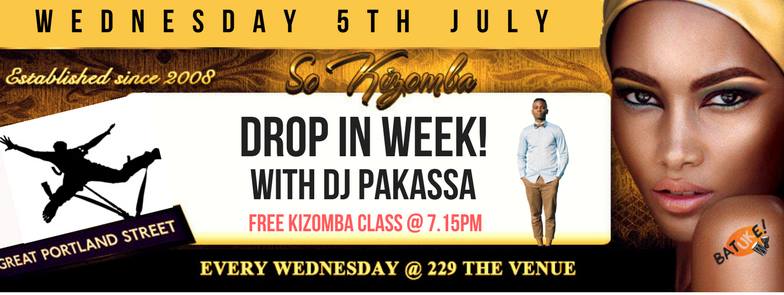Só Kizomba: Drop-in only week New 8 WEEK CYCLE Club with DJ Pakassa