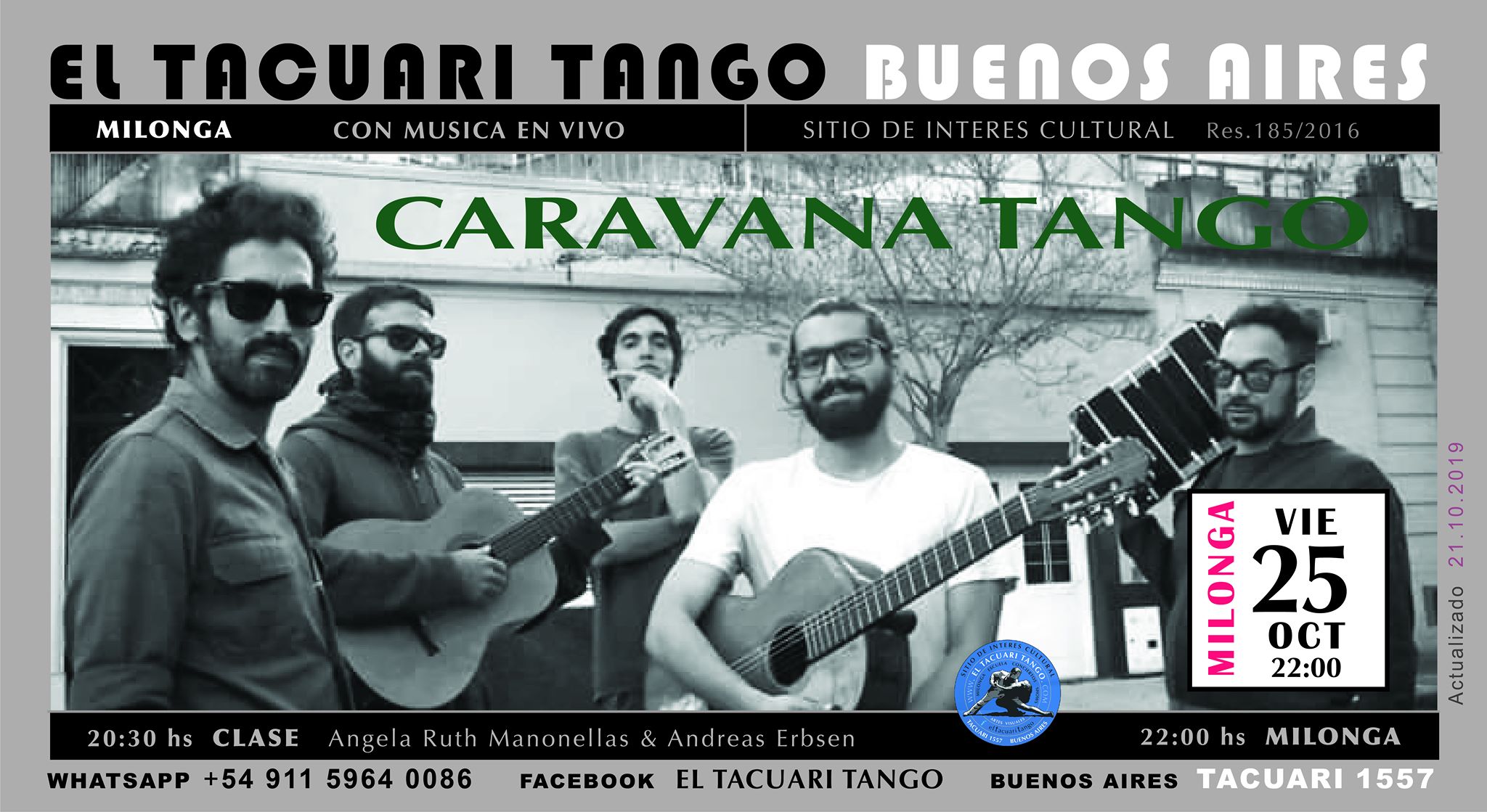 Viernes de milonga + Caravana Tango en vivo
