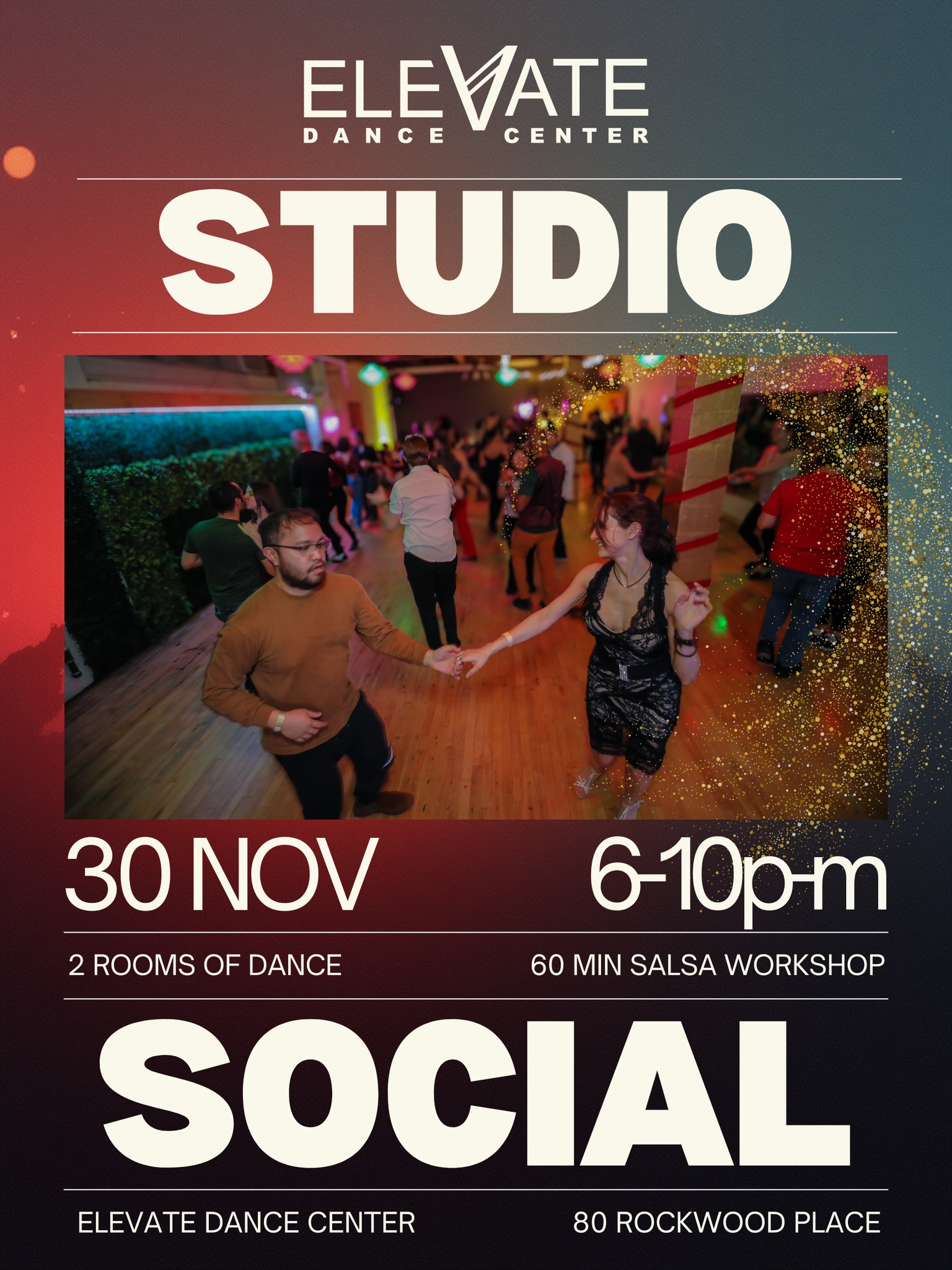 The Last Studio Social at Rockwood - THIS Sunday 11 30 6-10PM - SALSA Workshop