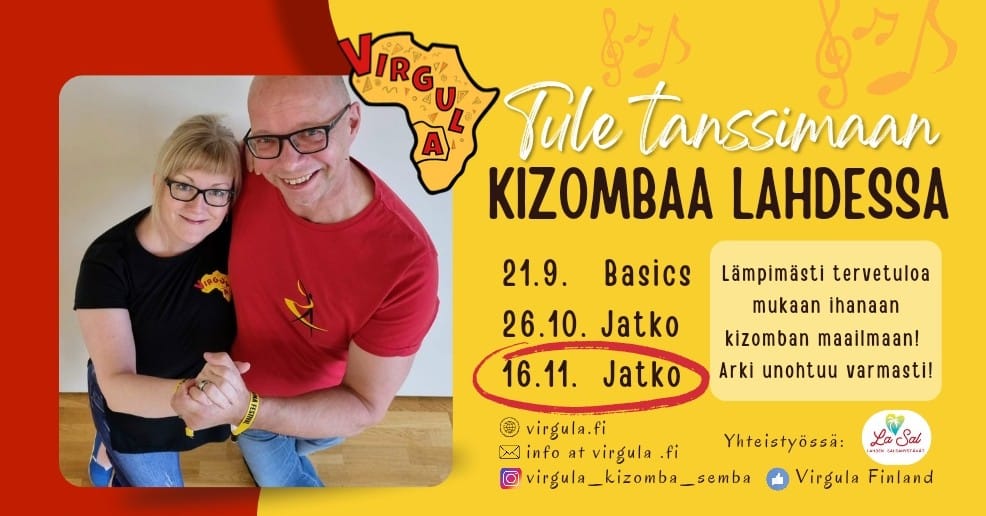 Kizombaa Lahdessa 16.11.2024