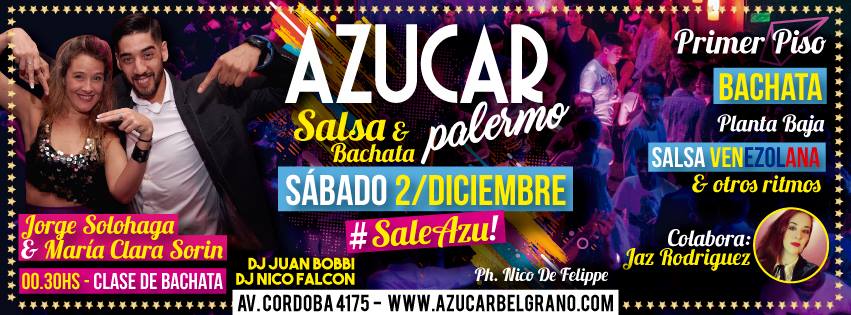 Descuento! Sab.02.Dic - ★Salsa & Bachata!★#SaleAzu!