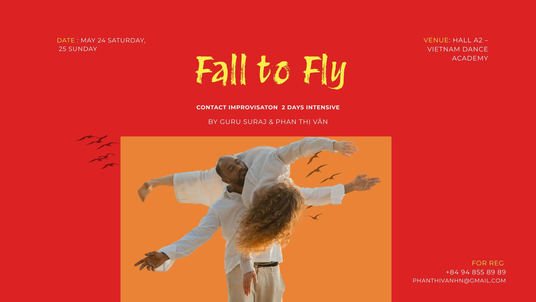 Fall to Fly Contact Improvisation intensive workshop - Hanoi 24&25 May 2025